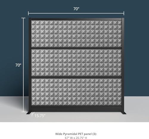 Stand Up Desk Store Studio Modular Wall and Sound Absorbing Room Divider | Sound Dampening Acoustic Panels for Office Cubicle | Noise Reduction and Noise Canceling Office Partition (70'' x 70'') - size: 70" x 70"