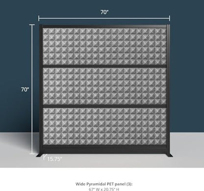 Stand Up Desk Store Studio Modular Wall and Sound Absorbing Room Divider | Sound Dampening Acoustic Panels for Office Cubicle | Noise Reduction and Noise Canceling Office Partition (70'' x 70'') - size: 70" x 70"
