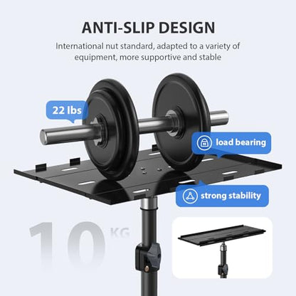 Projector Stand Tripod, Portable Height Adjustable Laptop Stand | Portable projector stand with 22lb capacity, adjustable height, foldable tray and stable steel frame for projectors & laptops
