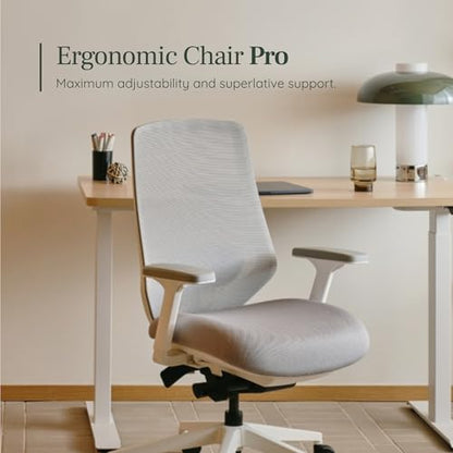 Branch Ergonomic Chair Pro, Mesh Office Chair with 14 Points of Adjustment | Height, Depth and Tilt Adjustable, 5D Armrests, Forward Tilt, Smooth Recline, and Lumbar Support, Black Boucle - color: Black Boucle