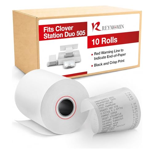 Thermal Paper for Clover Station P100, P500 & Clover Duo C505-10 Rolls - size: 10 Rolls, style: Clover Station