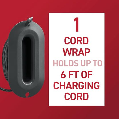 Command Cord Wrap, 2 Units, 4 Medium Strips - color: Black