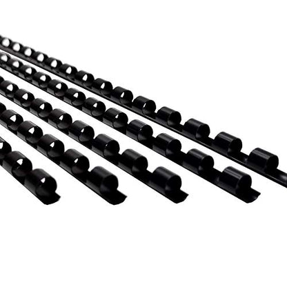 Rayson CR8BK Plastic Comb Binding Spines, 40-Sheets Capacity, 5/16" Black 19-Ring Comb Binding, Max. Binding Letter Size Paper (8.5"×11"), Box of 100 - size: 5/16", style: Letter - Black
