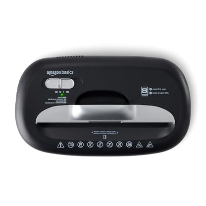 Amazon Basics 8 Sheet Cross Cut Paper and Credit Card Shredder with 4.1 Gallon Bin, Black - size: 8 Sheet