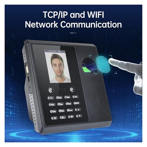Biometric Time Clock Attendance Machine for Employees 5 Languages System Support WiFi USB Port Data for Office for Small Businesses