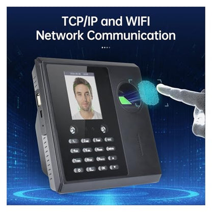 Biometric Time Clock Attendance Machine for Employees 5 Languages System Support WiFi USB Port Data for Office for Small Businesses