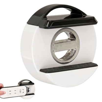 Adjustable No-Drill Suction Cup Power Strip Holder, Wall Mount Socket Fixer with Cable Management for Under Desk Bedside, Versatile Rack for Power Strip and Control (White) - color: White