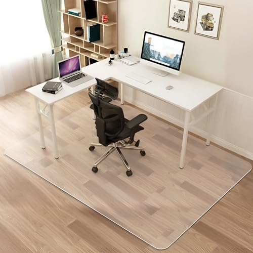 Azadx Office Chair Mat for Hardwood Floor Clear Chair Mat for Easy Glide - size: 51" x 63'' For hard floor