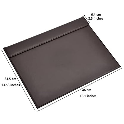 18''x14'' Large Rectangle A3 Desk Writing & Drawing Desk Pad &Board Table Protector Mat with Paper Clip on Top Brown - color: Brown-a189