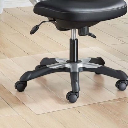 Clear Office Chair Mat for Hardwood Floor 12"x12" 14"x14" 16"x24" 24"x30" 26"x32" 36"x40" 48"x62" PVC Chair Mat 0.06" Thick Easy Rolling Desk Chair Mat for Hallway Living Room Doorways(24x51in) - size: 24x51in