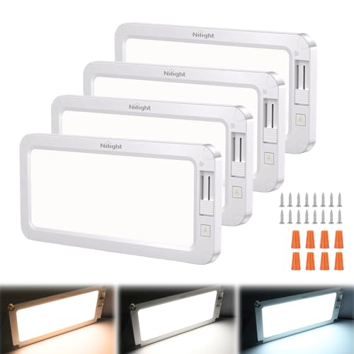 Nilight LED Interior Light 4PCS 12 Inch 3 Color Ceiling Light - color: 3 Color Interior Lights-12" 4PCS