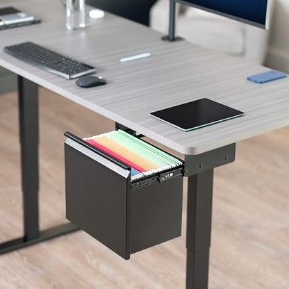 VIVO Black Under Desk Filing Cabinet, MOUNT-FCD1S-B - style: Under Desk Mount