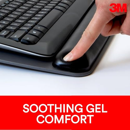 3M Gel Wristrest Platform for Keyboard and Mouse, 10.6 in x 25.54 in x 1 in
