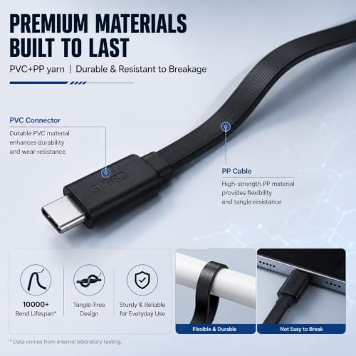 Retractable USB-C to USB-C Cable 132W Fast Charging Anti-Tangle Type C to Type C Cable,Soccer-Shaped Fun Spinner,Car Travel Essentials for iPhone 17/16/15,Galaxy S25/S24/S23,Pixel 9/8