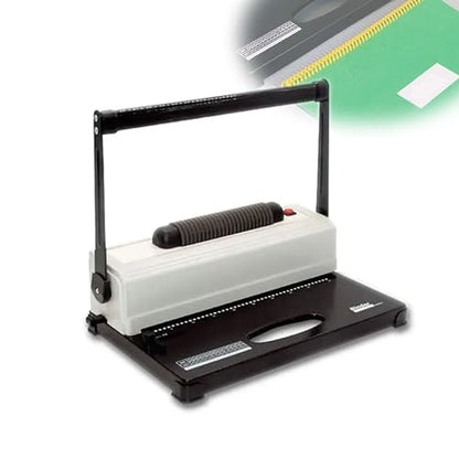 46 Holes Wire Coil Binding Machine, Portable A4/A5 Electric Stapler, 4mm Aperture, Maximum Binding Size 250 Pages, Automatic Punching Machine for Notebook, Office Text