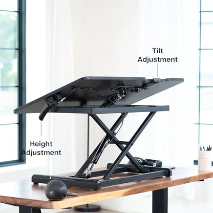 VIVO Black 36 in Tilting Stand Up Desk Converter, DESK-V036T