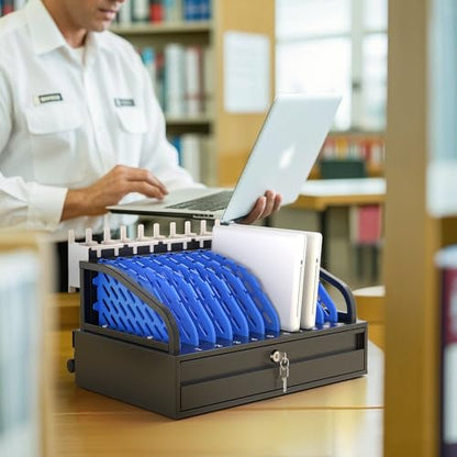 POCHAR 10-Device Open Charging Station for Chromebooks, iPads & Tablets - size: 10 Tablet/Chromebook