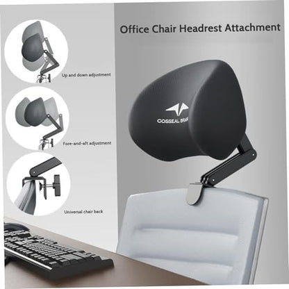 Office Chair Headrest Attachment Adjustable & Detachable Headrest Ergonomic Neck Support for Office Chair Memory Foam Mesh Head Pillow Seat Head Rest.