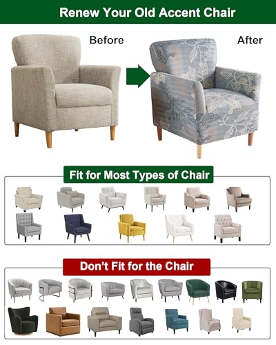 CRFATOP Accent Chair Cover, Stretch Armchair Slipcover for Living Room - color: Color A03
