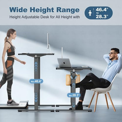 DUMOS 40 Inch Electric Standing Desk, Memory Adjustable Home Office Desk - color: Black, size: 40-Inch