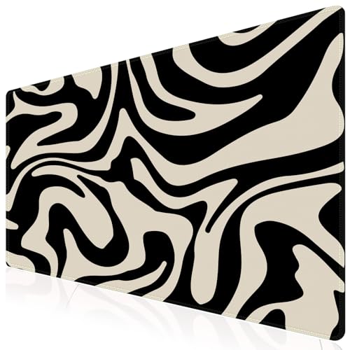 iCasso Desk Mat,Cute Desk Pad Mat,Black Topographic - color: Black Topographic