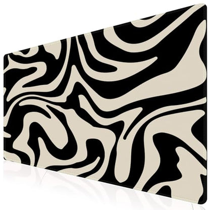 iCasso Desk Mat,Cute Desk Pad Mat,Black Topographic - color: Black Topographic