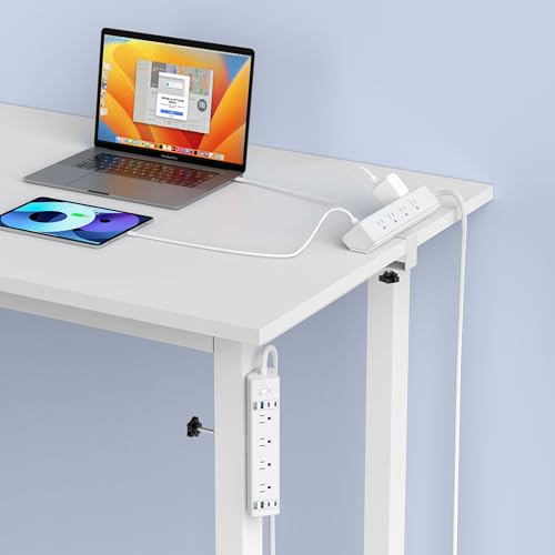 Jgstkcity Desk Clamp Power Strip 40W USB C,8-Outlet,8 USB,10FT,White | 40W Fast Charging Station,4 USB-C,4 USB-A,Furniture Nightstand Edge Mount Surge Protector, Fits 1.9" Tabletop Edge - color: White, size: 10FT Length