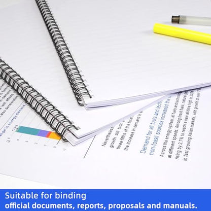 Rayson Wire Binding Spines, 7/16" 3:1 Pitch, 32-Loop Black, 100 Pack - size: 7/16" (80 Sheets Capacity)