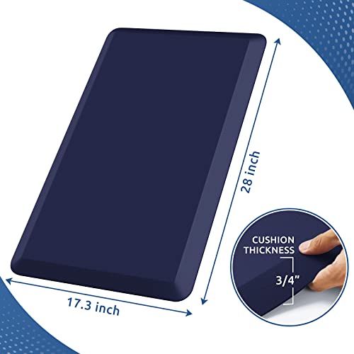 0.8" Thick Kitchen Mat Cushioned Anti Fatigue Rug Comfort Floor Mats - color: Blue, size: 28"L x 17.3"W x 0.8"Th