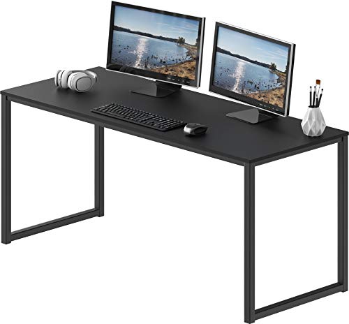 SHW Mission 55-Inch Home Office Computer Desk, Black - color: Black, size: 55-Inch