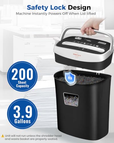 VidaTeco 10-Sheet Paper Shredder for Home Office, US Patented Cutting - size: 10 sheet
