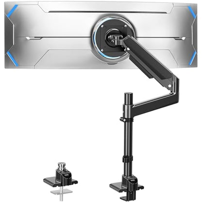 Heavy Duty Single Monitor Mount for Max 49" Ultrawide Screens - style: Ultrawide Desk Mount