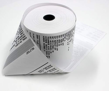 (48 Rolls) Adding Machine/Calculator Roll, 2-1/4" x 150 ft, White - adding machine paper rolls tape - printing calculator
