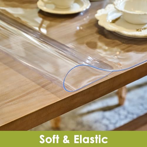 Clear Table Cover Protector 60x36'', Waterproof 2.0mm Thick PVC Table Pad - size: 60x36 inches