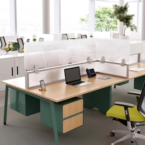 Free Standing Desk Privacy Panels, Frosted Acrylic Desk Dividers, Clamp-on Portable Cubicle Desk Partition, for Visual Distractions Office Cubicle Privacy Panel(120X40CM/47.2X15.7IN) - size: 120X40CM/47.2X15.7IN