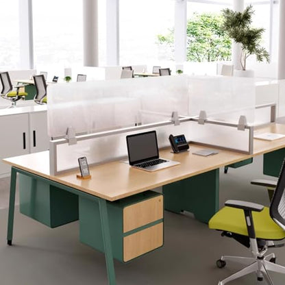 Free Standing Desk Privacy Panels, Frosted Acrylic Desk Dividers, Clamp-on Portable Cubicle Desk Partition, for Visual Distractions Office Cubicle Privacy Panel(100X30CM/39.4X11.8IN) - size: 100X30CM/39.4X11.8IN