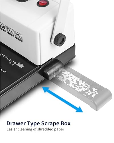 MAKEASY Coil Spiral Binding Machine, Punch 15 Sheet - Manual Hole Punch - Electric Coil Inserter - Adjustable Side Margin - for Letter Size/A4/A5, Comes with 1 Box 5/16'' Binding Coils & Plier