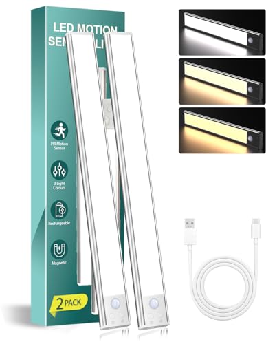 Under Cabinet Lighting Wireless, Motion Sensor Night Lights, 2 Pack
