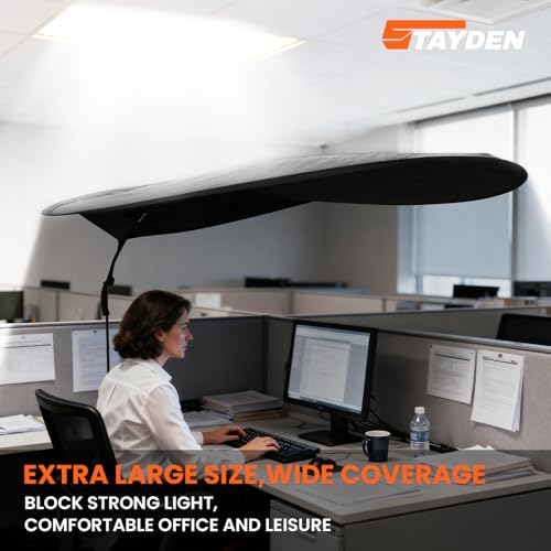 Office Cubicle and Desk Shade, Suitable for Cubicle to Block Light and Privacy Protection Cubicle Light Shield Black Diameter 65 inches