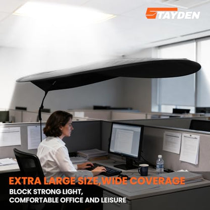 Office Cubicle and Desk Shade, Suitable for Cubicle to Block Light and Privacy Protection Cubicle Light Shield Black Diameter 65 inches