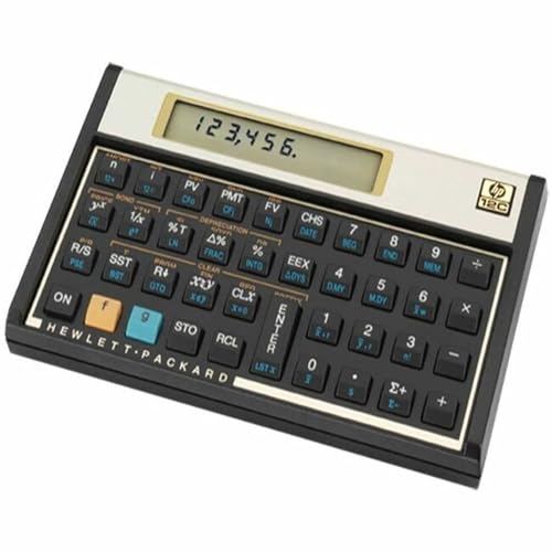 HP 12C Financial Calculator – 120+ Functions: TVM, NPV, IRR, Amortization, Bond Calculations, Programmable Keys (HP) - color: hp 12c Black