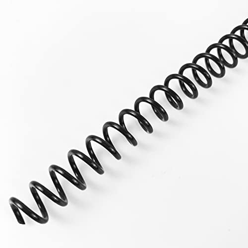 Binditek 50 Pack Plastic Spiral Binding Coils, 8mm(5/16"), 40 Sheet Capacity, 4:1 Pitch, Black, 48Loops, for Letter Size, for Students and Coworkers - size: 8mm, style: 50P , Black