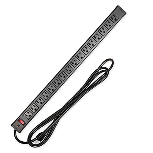 Iron Forge Cable 16 Outlet Metal Surge Protector Power Strip, 9 Ft - style: 16 Outlet