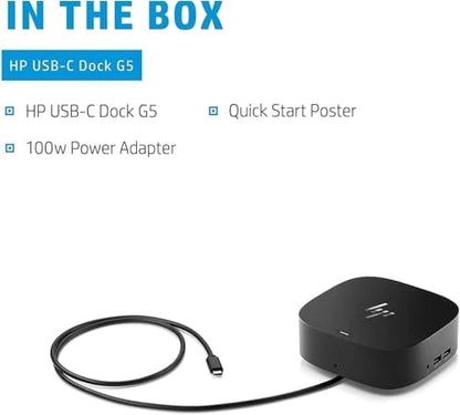 HP USB-C Essential Dock G5 Docking Station with 100W Power Delivery