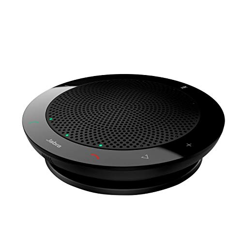 Jabra Speak 410 Corded Speakerphone for Softphones, MS-Optimized – Easy Setup, Portable USB Speaker for Holding Meetings Anywhere with Outstanding Sound Quality