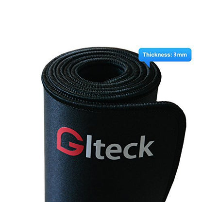 Large Mouse Pad, Gaming Mouse Mat, GLTECK XXXL Extended Large Size Mousepad, 36"" x16.5 Non-Slip Rubber Big Mouse Pad with Carrying Bag - color: Black, size: 16.5" x 36"