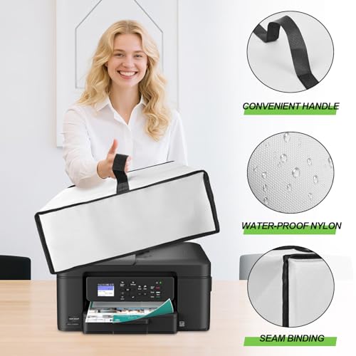 Printer Cover for Brother Work Smart MFC-J1360DW Printer(Silver) | Cover for Brother MFC-J1360DW/MFC-J1010DW Printer, Heavy Duty Waterproof Dustproof Anti-static Printer Protective Cover Case - color: Sliver