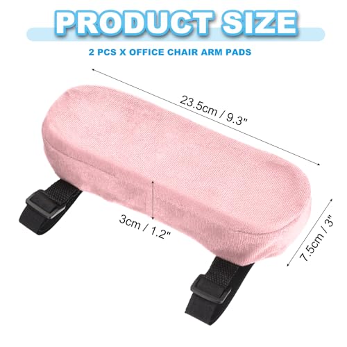 PATIKIL Office Chair Arm Pads, 2 pcs Office Chair Arm Cover Soft Office Chair Armrest Pads Memory Foam Cotton Removable Washable for Desk Computer Gaming, Pink - color: Pink