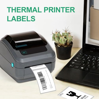 12 Rolls 2.25" X 4" Thermal Printer Labels, 350/Roll - Direct Thermal Labels Compatible with Zebra & Rollo Printers, BIAlabel - size: 2-1/4" x 4"