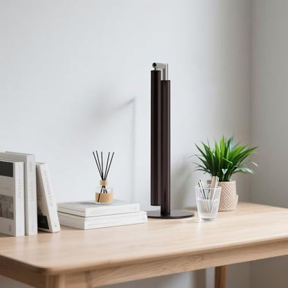 SIBRILLE Brown LED Desk Lamp, 16" Dimmable Metal Desk Light with Base, 15W 1200LM, Adapter Included, Color & Brightness Adjustable, Modern Tall Table Lamp for Home Office Reading Study Task Laptop - color: Brown